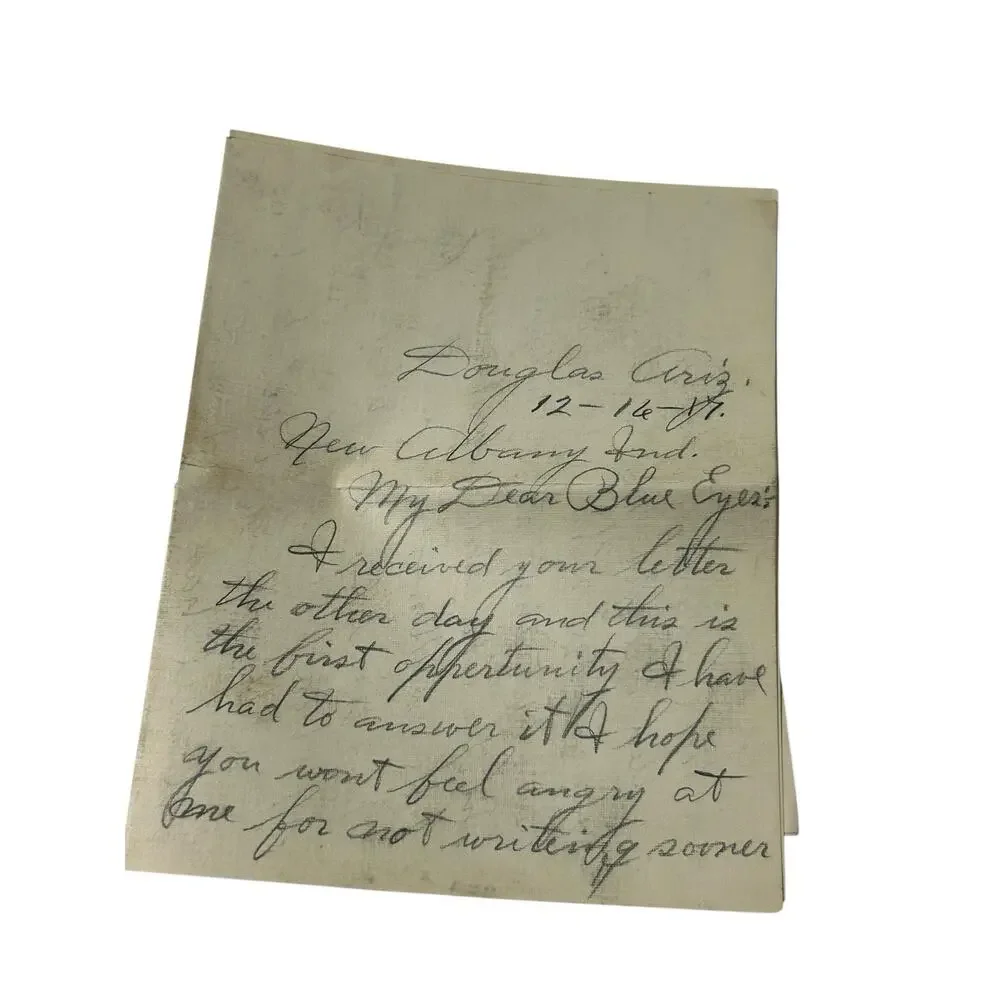 Antique 1910's Postal History WWI Original Military Soldier's Romantic Letter